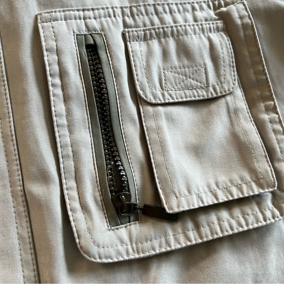 MIAN Utility Vest Mens Khaki Size 2X Pockets Full Zip - Picture 9 of 13